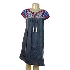 Roller Rabbit Women's Grey Geometrical A-Line Dress Sz S